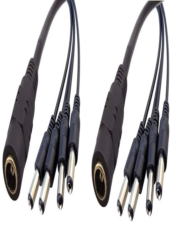 MX 4-Way DC Power Splitter Cable - 1 Female to 4 Male 5.5mm x 2.1mm Barrel Plug Y Adapter for CCTV Cameras, LED Light Strips, Routers, and Electronics - Image 1